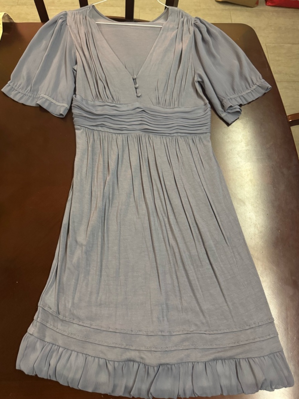 BCBG Paris V-Neck Pleated Midi Dress